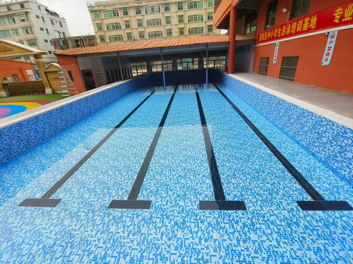 道孚学校钢结构拼装游泳池防水胶膜泳池项目